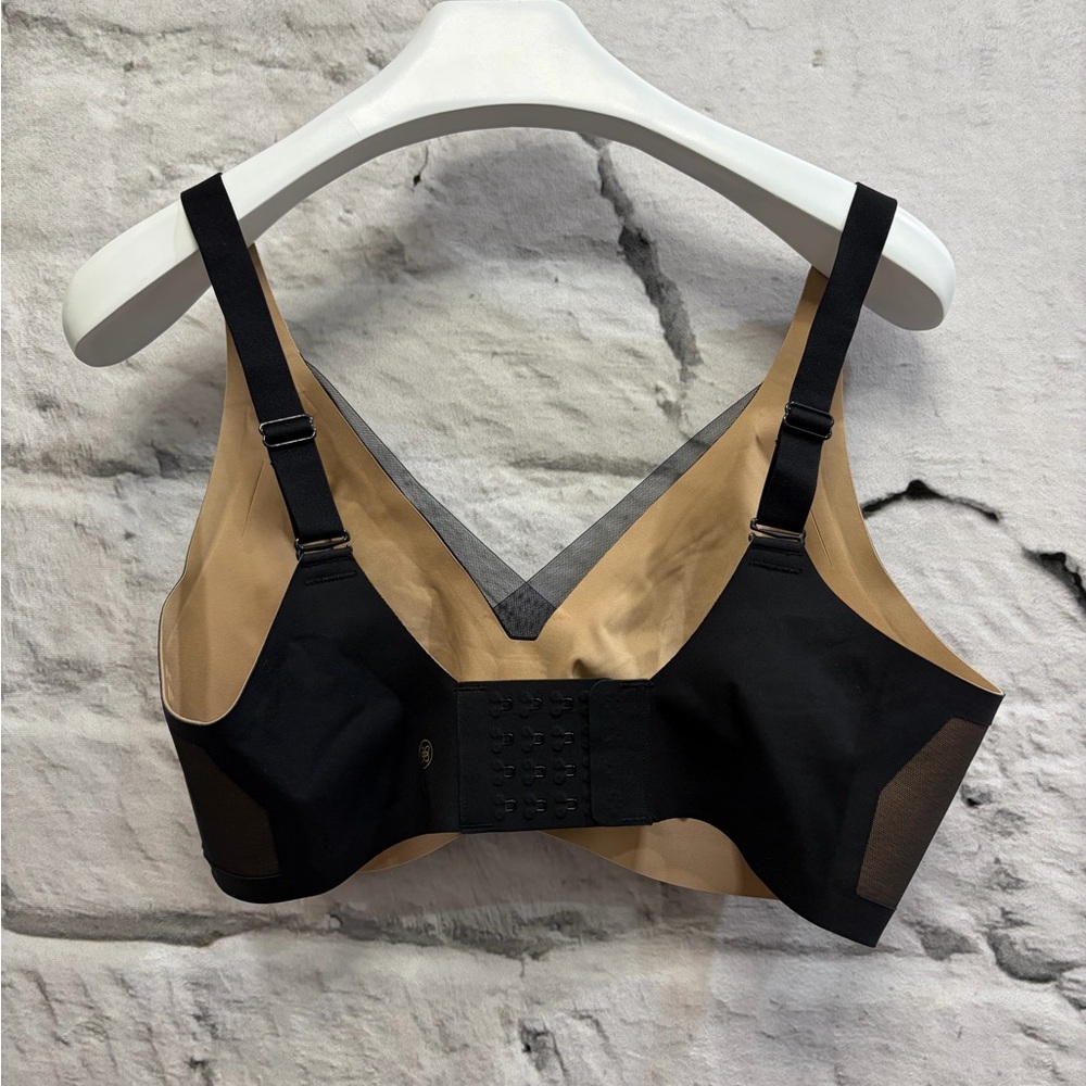 Honeylove CrossOver V-Neck Seamless Black Wireless Bra Sexy Lift Support Mesh - Picture 10 of 13